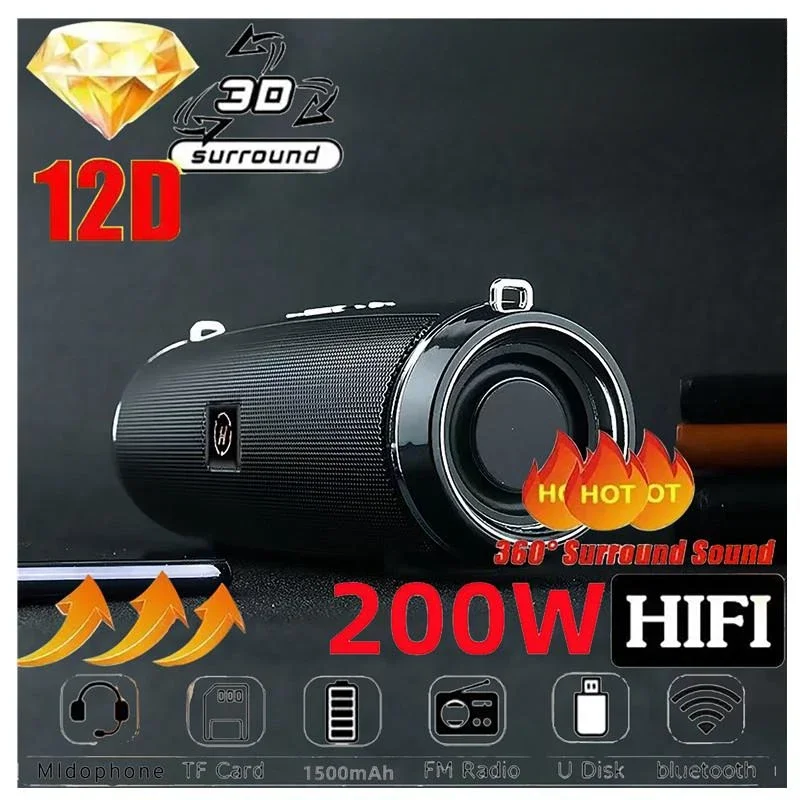 Holy Stone Drone Hs175 - 휴대용 무선 스피커 블루투스 200W 고출력