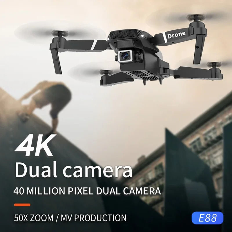 E88 프로 지능형 접이식 드론, 단일/듀얼 카메라 전 - Drone Camera Hd 리뷰 및 가격